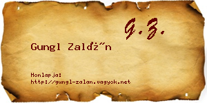 Gungl Zalán névjegykártya