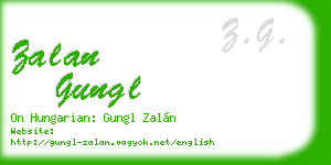 zalan gungl business card