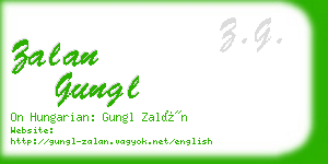 zalan gungl business card